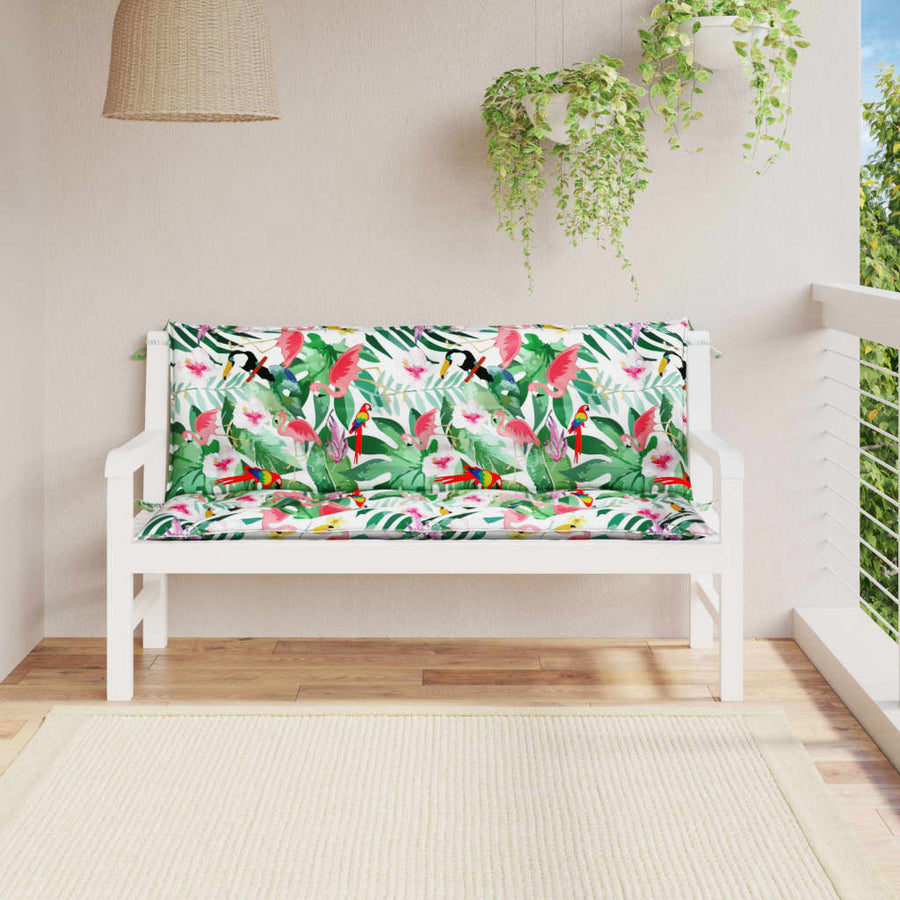 Tuinbankkussens 150X50X7 Cm Stof Meerkleurig 150 cm Groen en roze