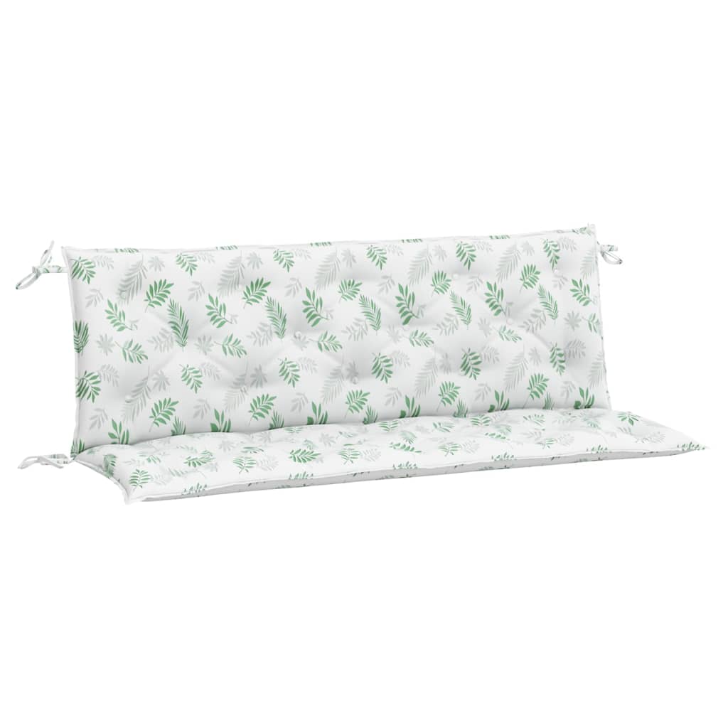 Tuinbankkussens Bladpatroon 150X50X7 Cm Stof 150 cm Wit en groen