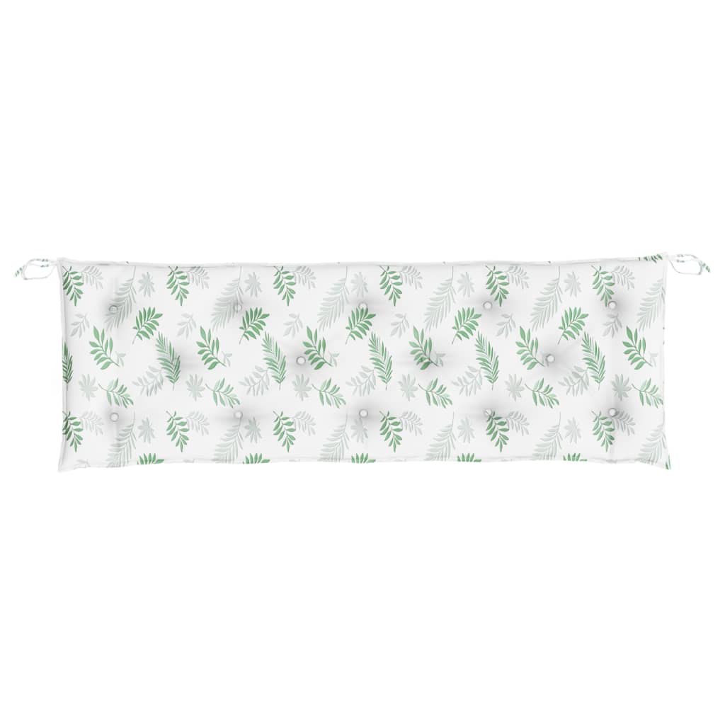 Tuinbankkussens Bladpatroon 150X50X7 Cm Stof 150 cm Wit en groen