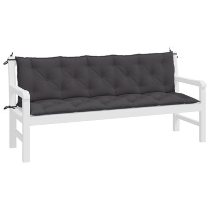 Tuinbankkussens 2 St 180X50X7 Cm Oxford Stof Antracietkleurig Groen