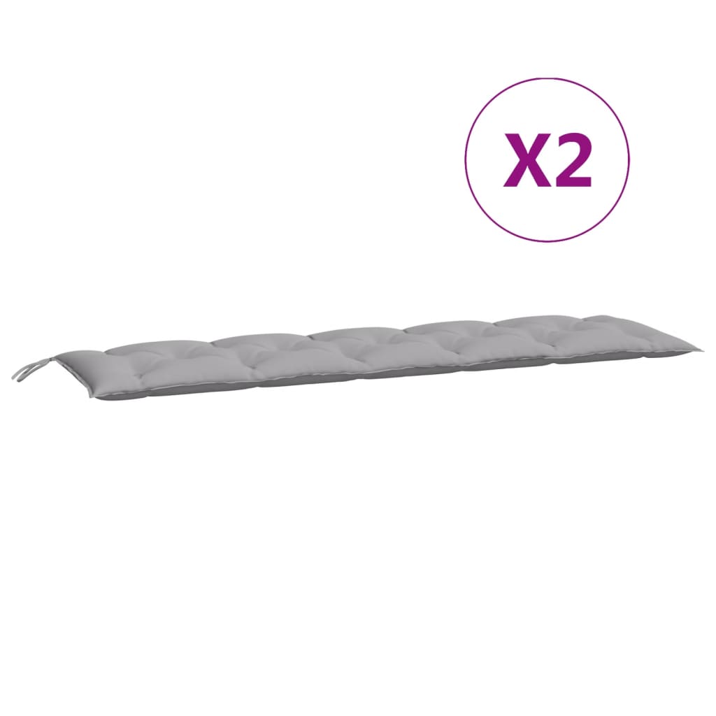 Tuinbankkussens 2 St 180X50X7 Cm Oxford Stof Grijs