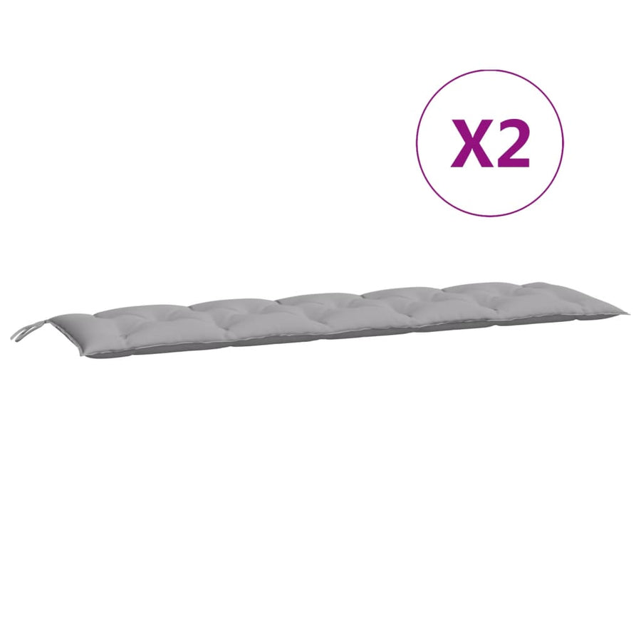 Tuinbankkussens 2 St 180X50X7 Cm Oxford Stof Grijs