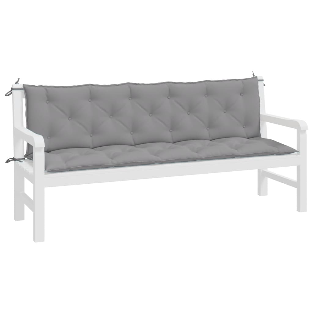 Tuinbankkussens 2 St 180X50X7 Cm Oxford Stof Grijs