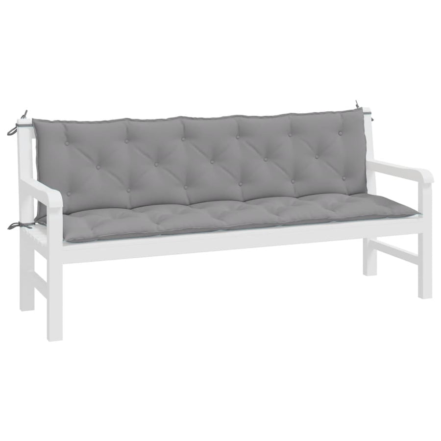 Tuinbankkussens 2 St 180X50X7 Cm Oxford Stof Grijs