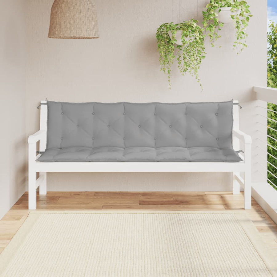 Tuinbankkussens 2 St 180X50X7 Cm Oxford Stof Grijs