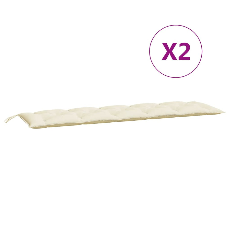 Tuinbankkussens Oxford Stof Wit 180 x 50 x 7 cm Crème