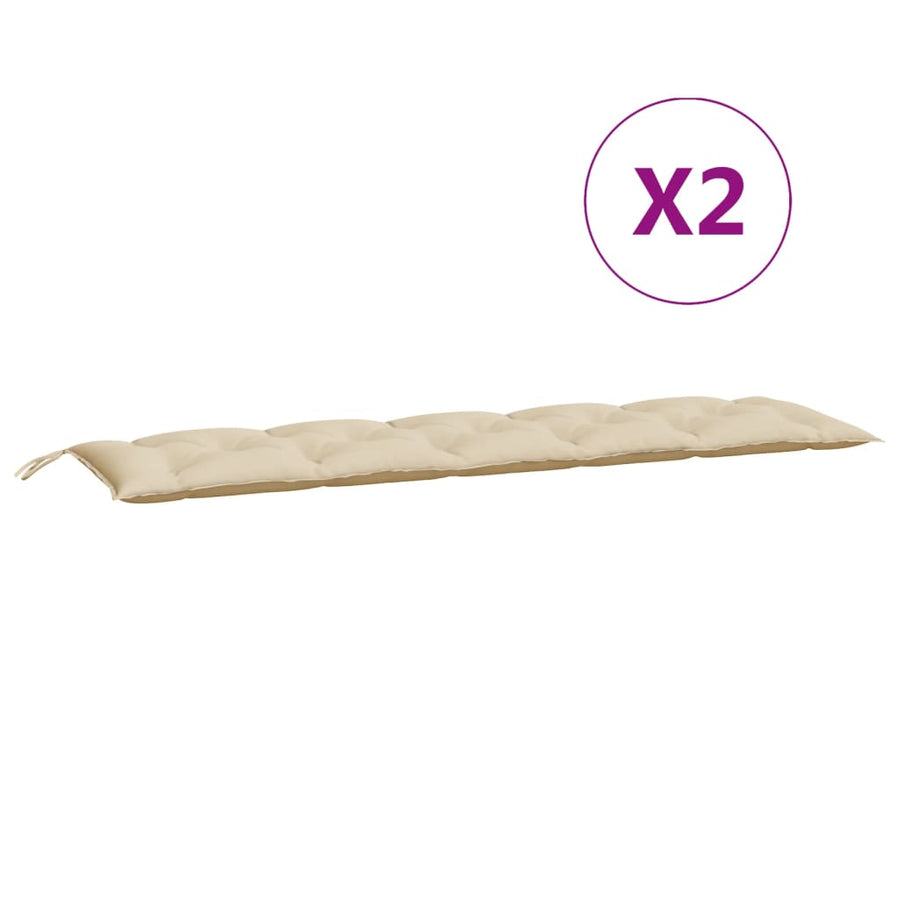 Tuinbankkussens 2 St 180X50X7 Cm Oxford Stof Beige