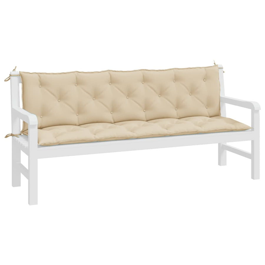 Tuinbankkussens 2 St 180X50X7 Cm Oxford Stof Beige