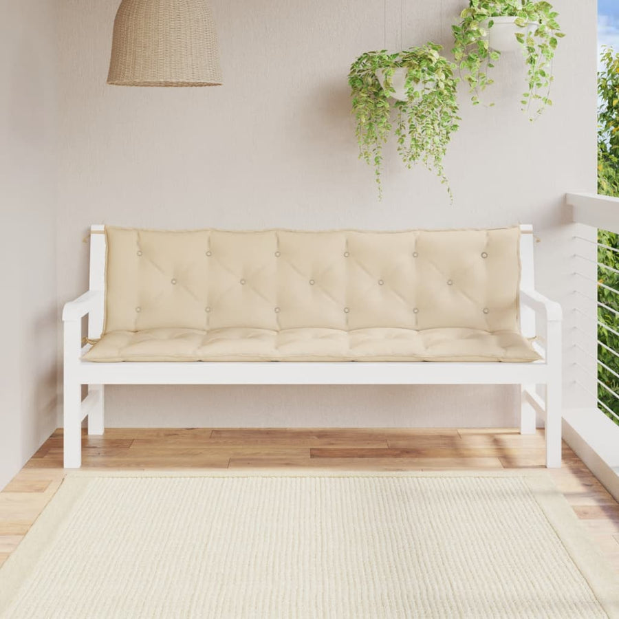 Tuinbankkussens 2 St 180X50X7 Cm Oxford Stof Beige