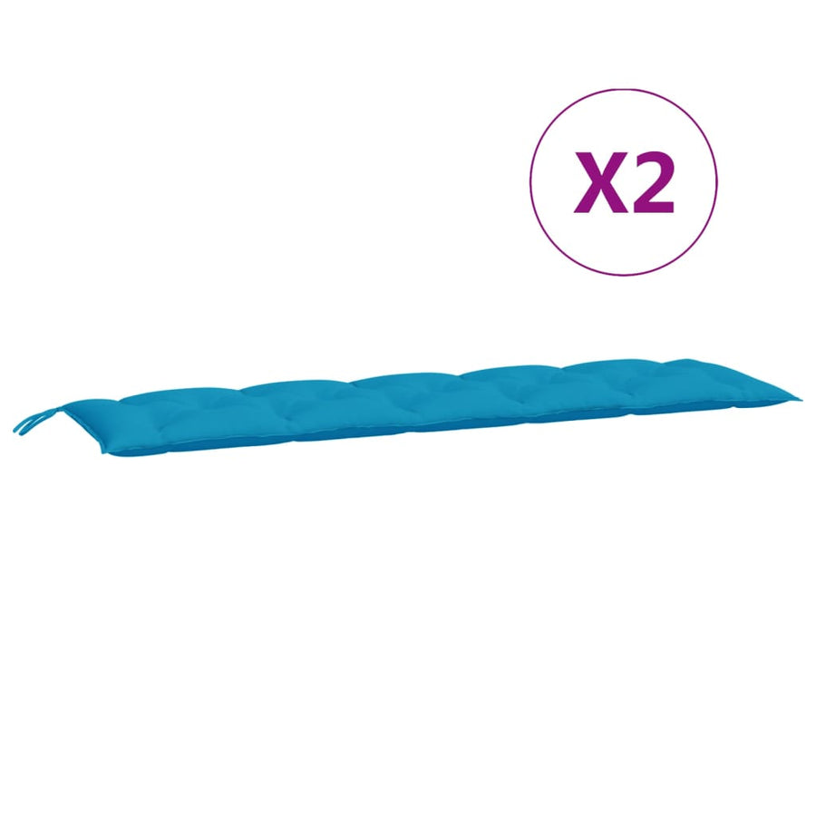 Tuinbankkussens 2 St 180X50X7 Cm Oxford Stof Lichtblauw