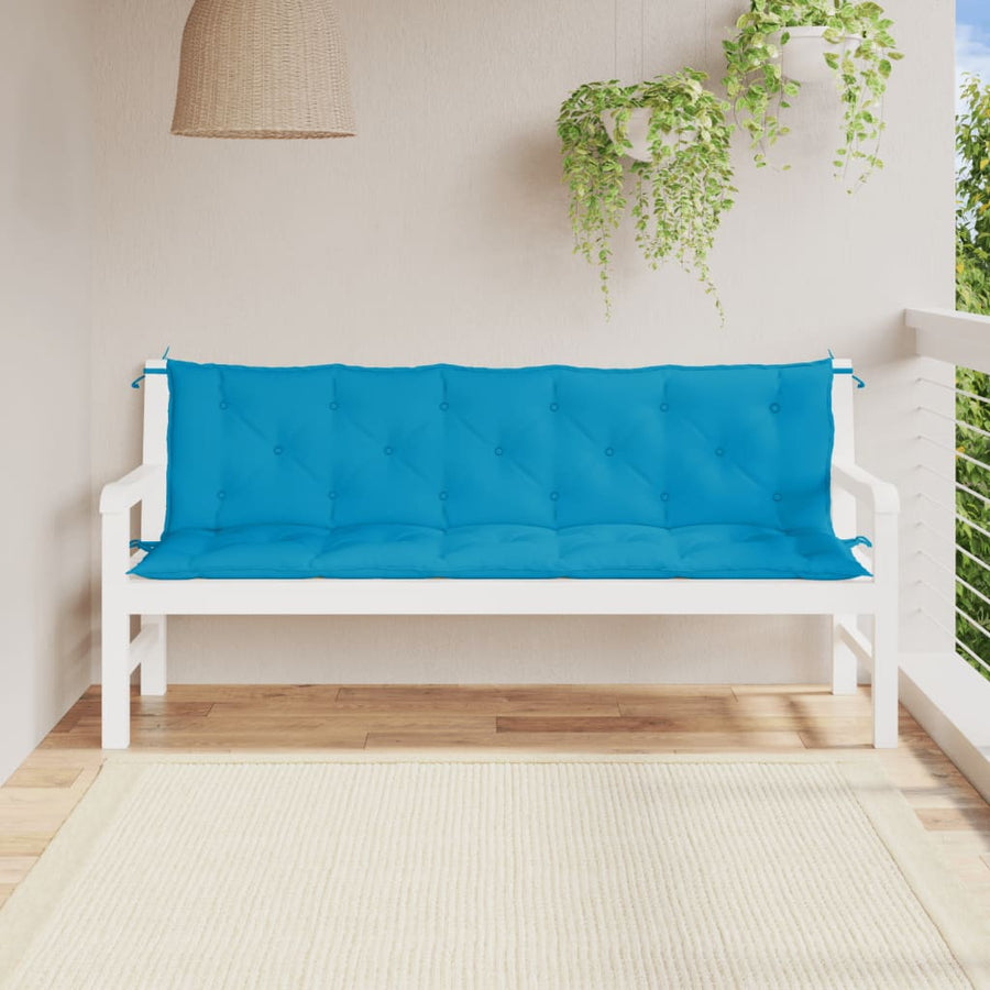 Tuinbankkussens 2 St 180X50X7 Cm Oxford Stof Lichtblauw