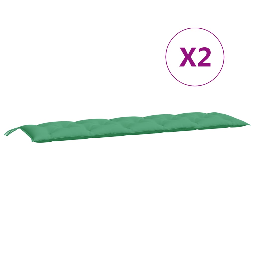 Tuinbankkussens 2 St 180X50X7 Cm Oxford Stof Groen Groen