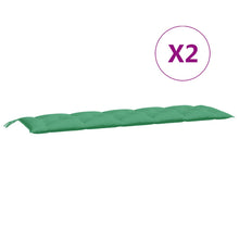Tuinbankkussens 2 St 180X50X7 Cm Oxford Stof Groen Groen