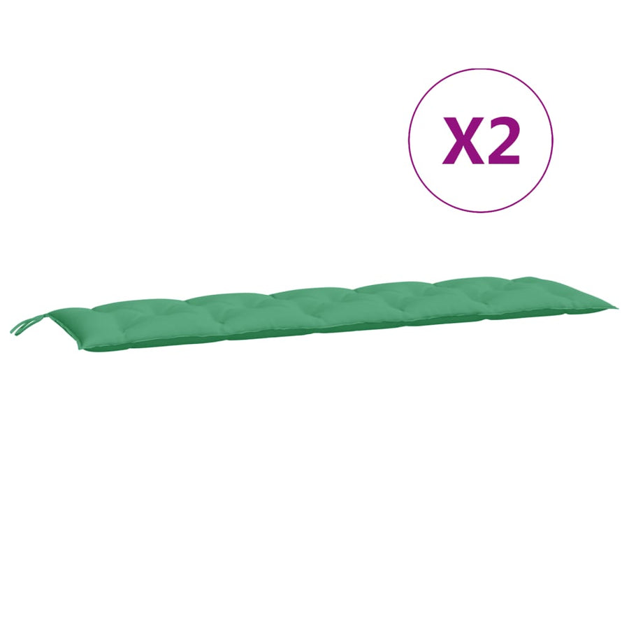 Tuinbankkussens 2 St 180X50X7 Cm Oxford Stof Groen Groen