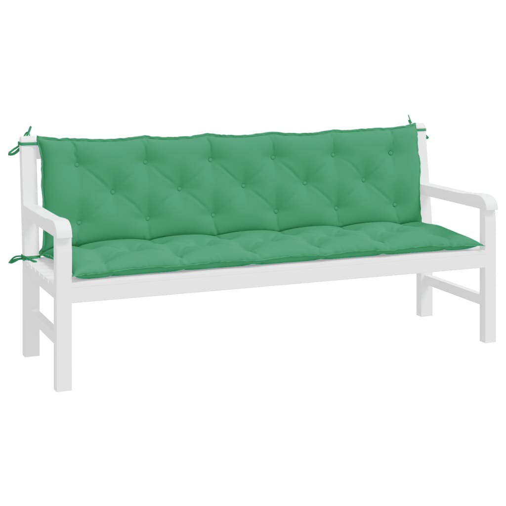 Tuinbankkussens 2 St 180X50X7 Cm Oxford Stof Groen Groen