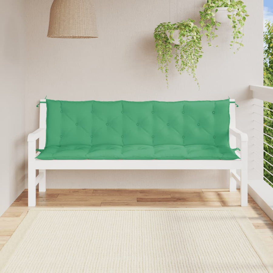 Tuinbankkussens 2 St 180X50X7 Cm Oxford Stof Groen Groen
