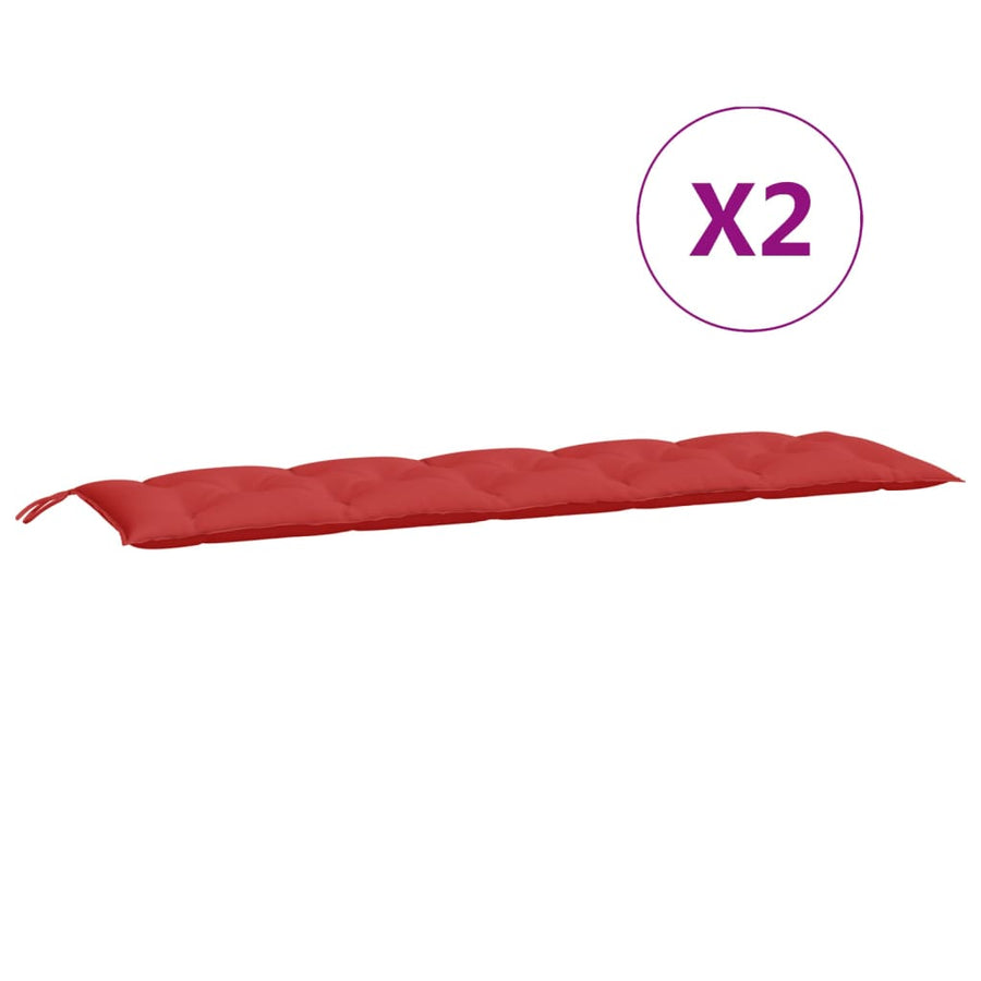 Tuinbankkussens 2 St 180X50X7 Cm Oxford Stof Rood