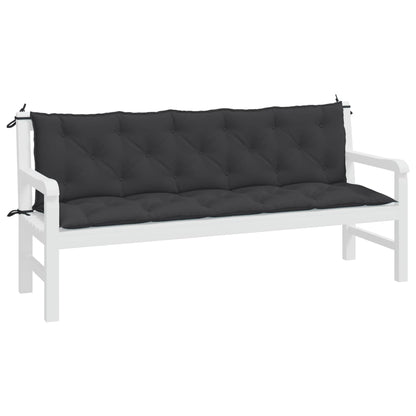 Tuinbankkussens 2 St 180X50X7 Cm Oxford Stof Zwart