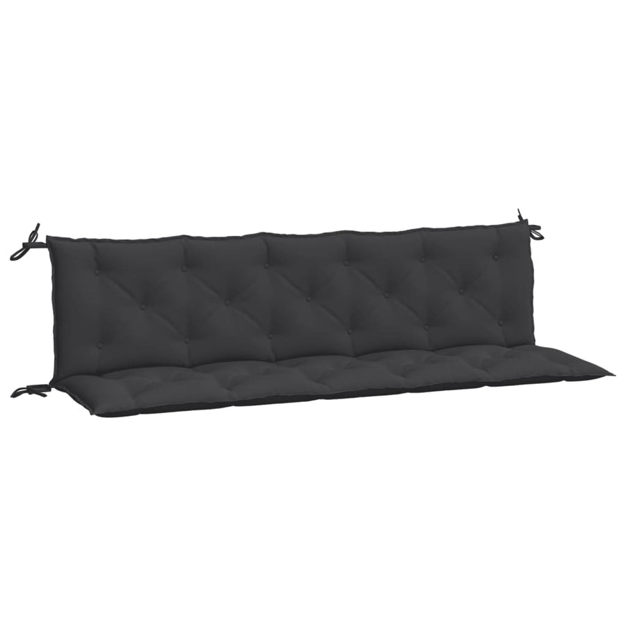 Tuinbankkussens 2 St 180X50X7 Cm Oxford Stof Zwart