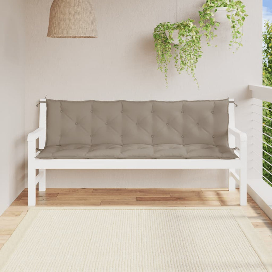 Tuinbankkussens 2 St 180X50X7 Cm Oxford Stof Taupe