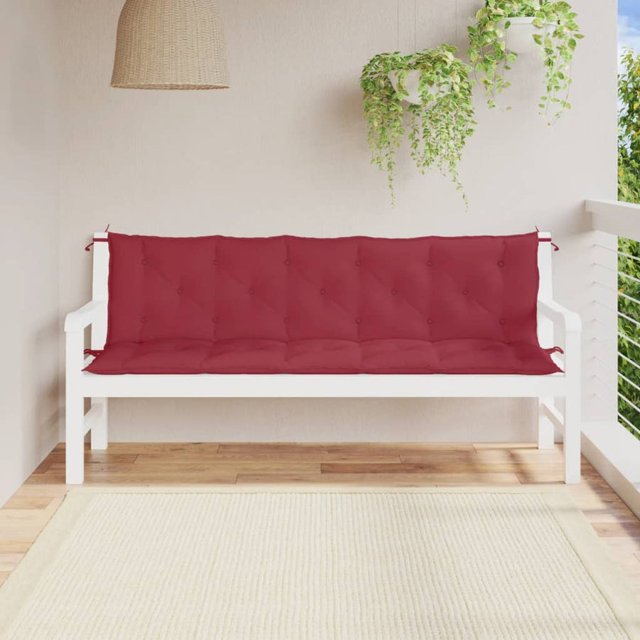 Tuinbankkussens 2 St 180X50X7 Cm Oxford Stof Wijnrood