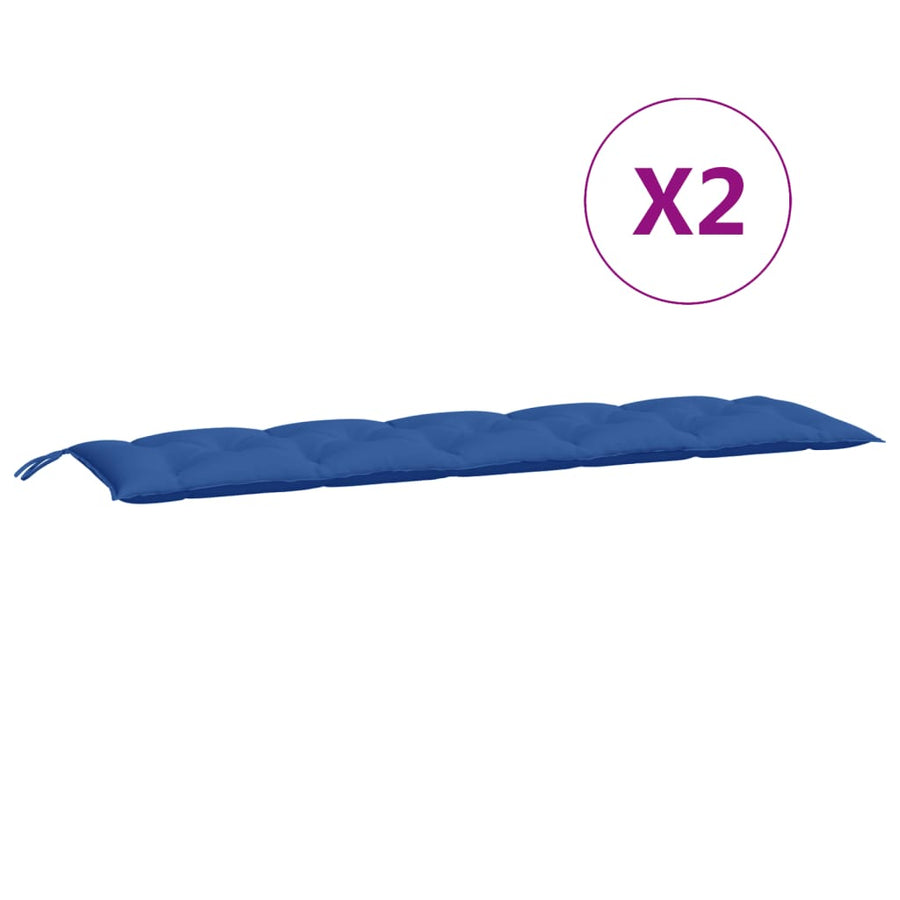 Tuinbankkussens 2 St 180X50X7 Cm Oxford Stof Blauw