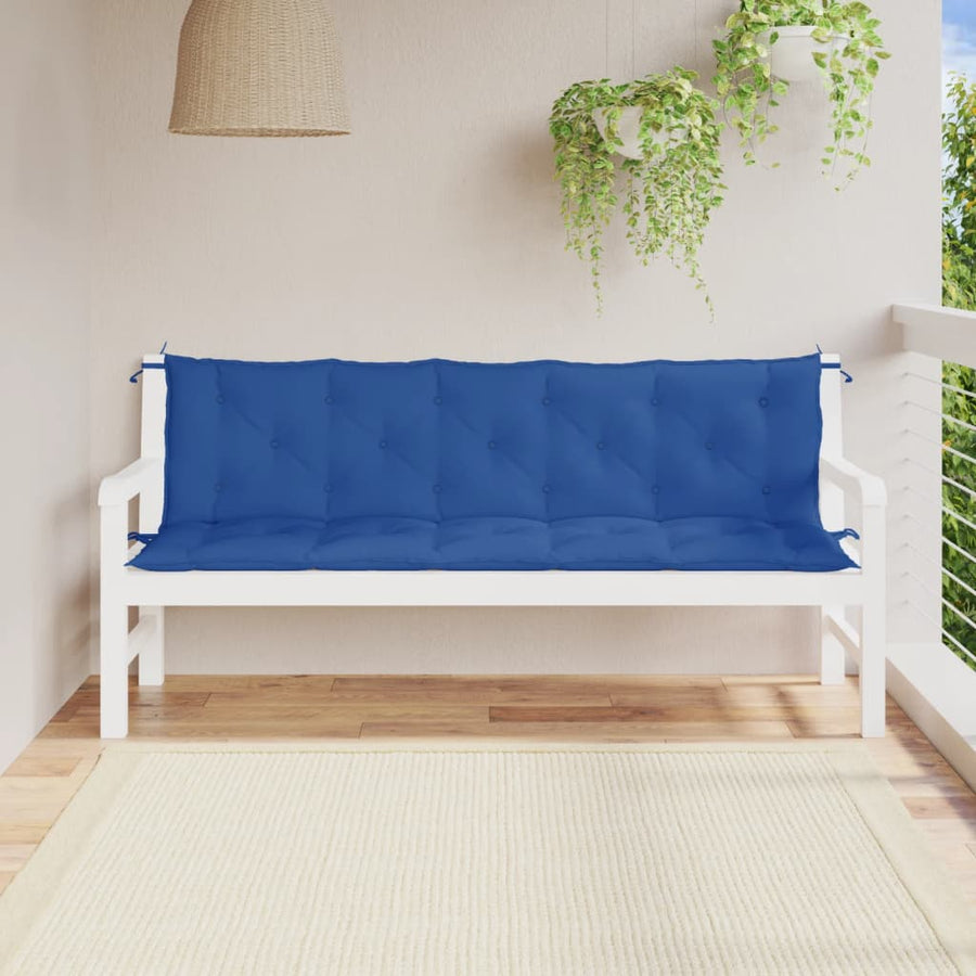 Tuinbankkussens 2 St 180X50X7 Cm Oxford Stof Blauw