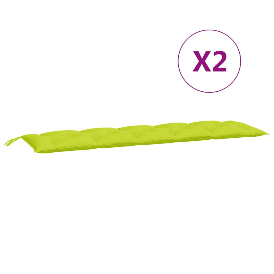 Tuinbankkussens 2 St 180X50X7 Cm Oxford Stof Heldergroen