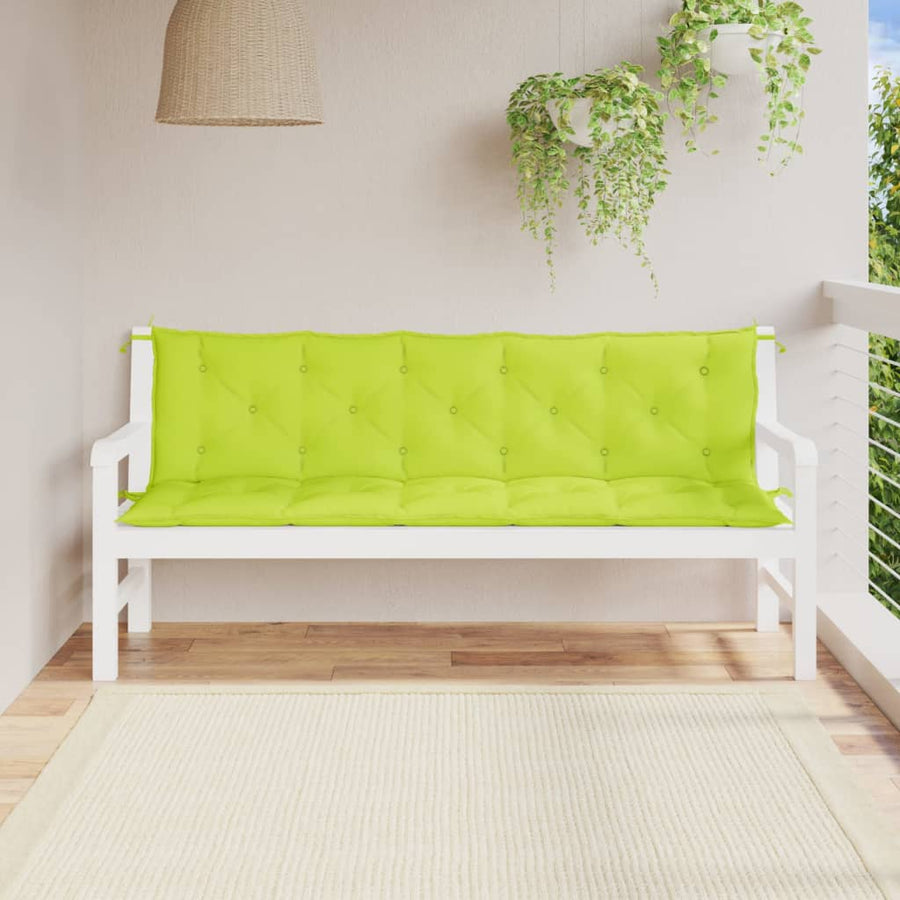 Tuinbankkussens 2 St 180X50X7 Cm Oxford Stof Heldergroen