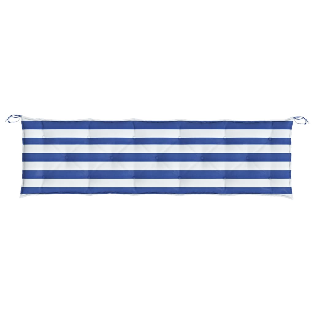 Tuinbankkussens Oxford Stof Gestreept En 180 cm Blauw en wit