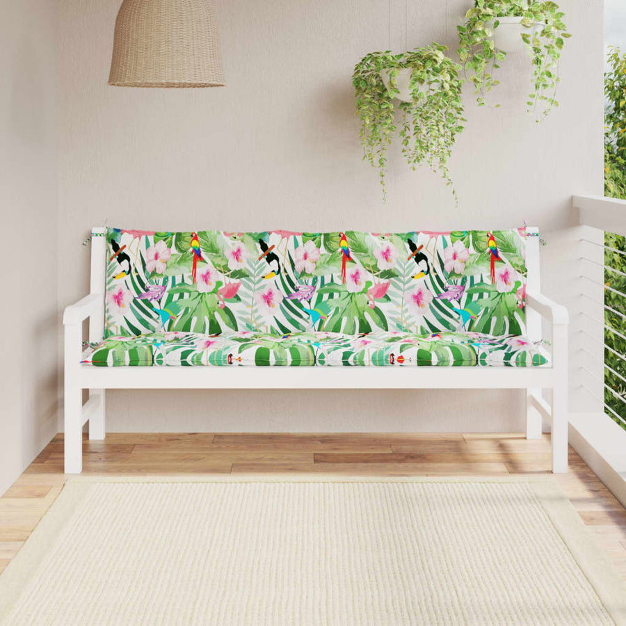 Tuinbankkussens Oxford Stof Meerkleurig 180 cm Groen en roze