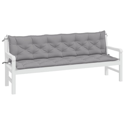 Tuinbankkussens 2 St 200X50X7 Cm Oxford Stof Grijs