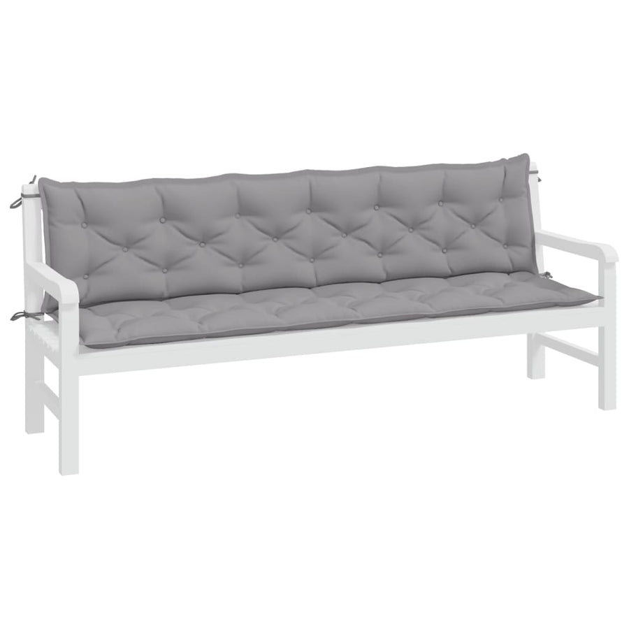 Tuinbankkussens 2 St 200X50X7 Cm Oxford Stof Grijs
