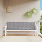 Tuinbankkussens 2 stuks 200x50x7 cm grijs