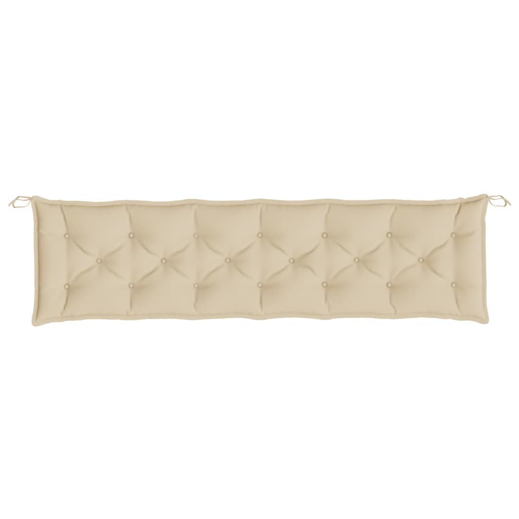 Tuinbankkussens 2 St 200X50X7 Cm Oxford Stof Beige