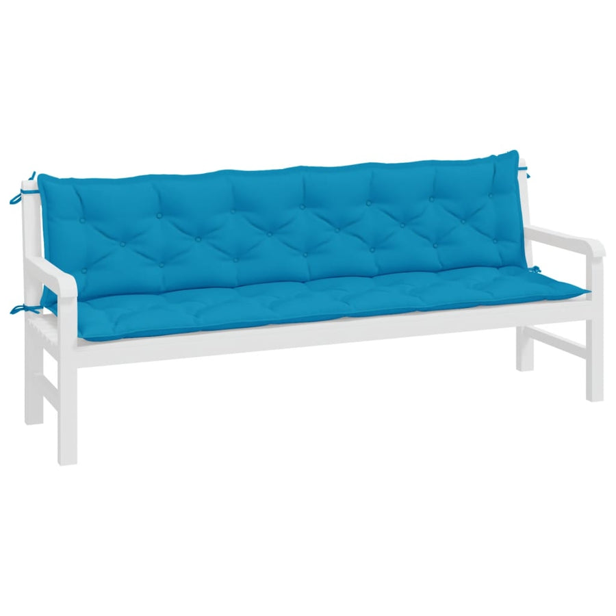 Tuinbankkussens 2 St 200X50X7 Cm Oxford Stof Lichtblauw