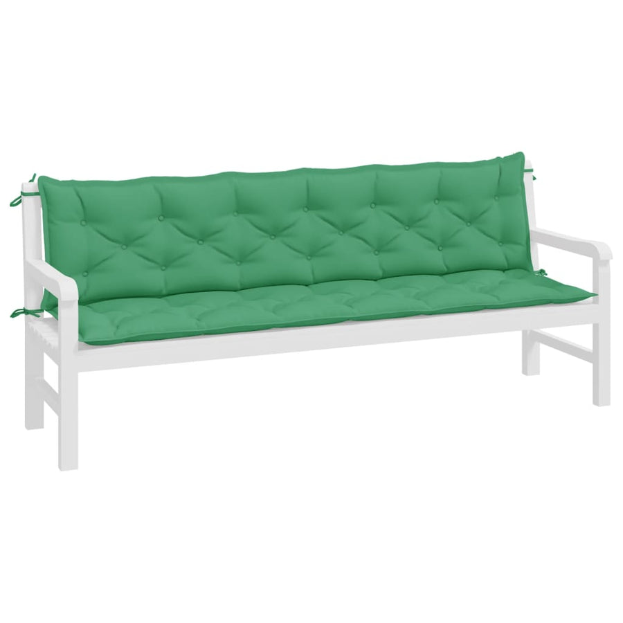 Tuinbankkussens 2 St 200X50X7 Cm Oxford Stof Groen Groen