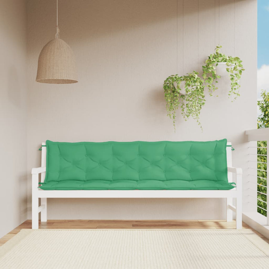 Tuinbankkussens 2 St 200X50X7 Cm Oxford Stof Groen Groen