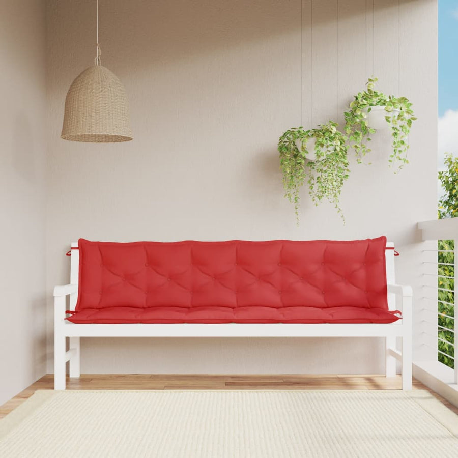 Tuinbankkussens 2 St 200X50X7 Cm Oxford Stof Rood