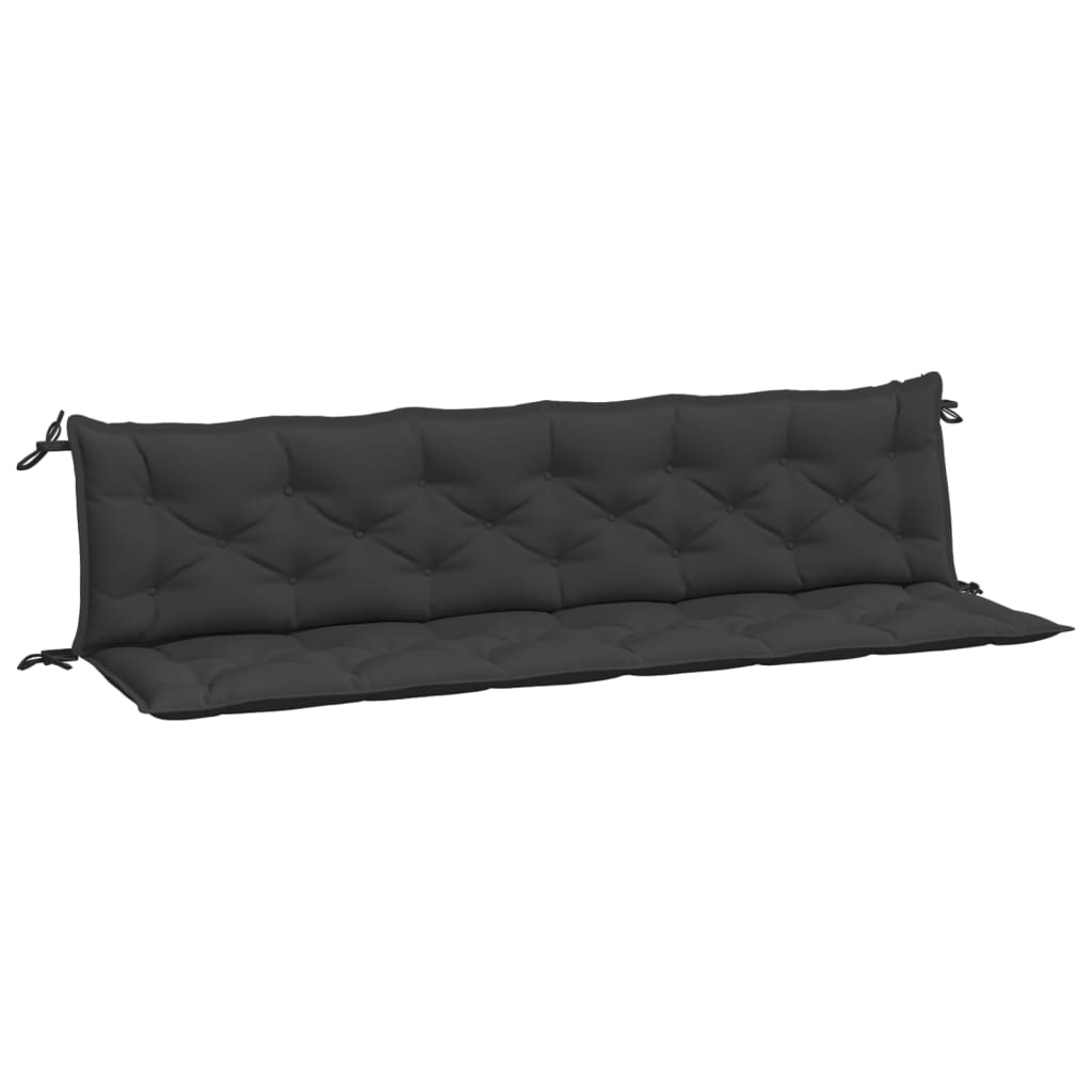 Tuinbankkussens 2 St 200X50X7 Cm Oxford Stof Zwart