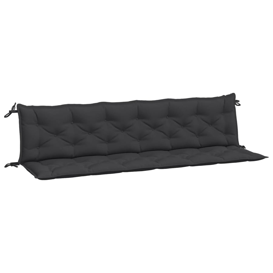 Tuinbankkussens 2 St 200X50X7 Cm Oxford Stof Zwart