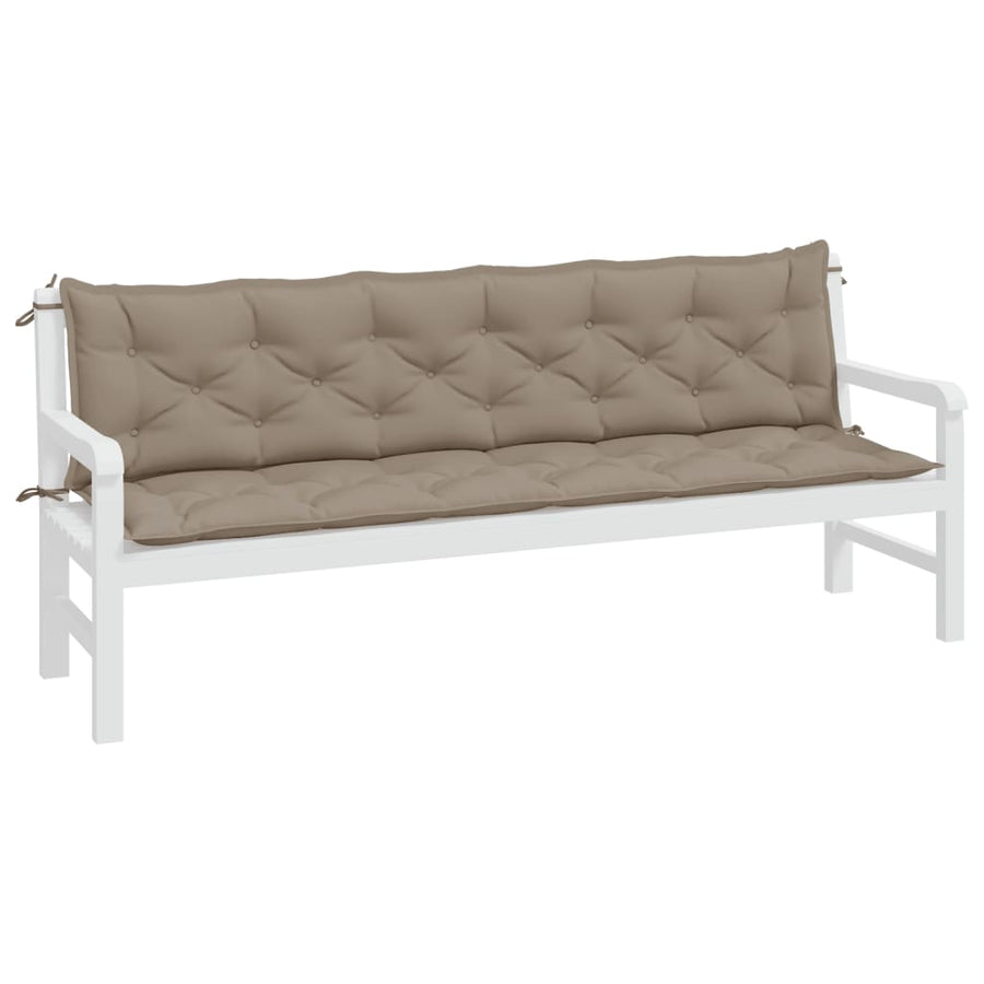 Tuinbankkussens 2 St 200X50X7 Cm Oxford Stof Taupe