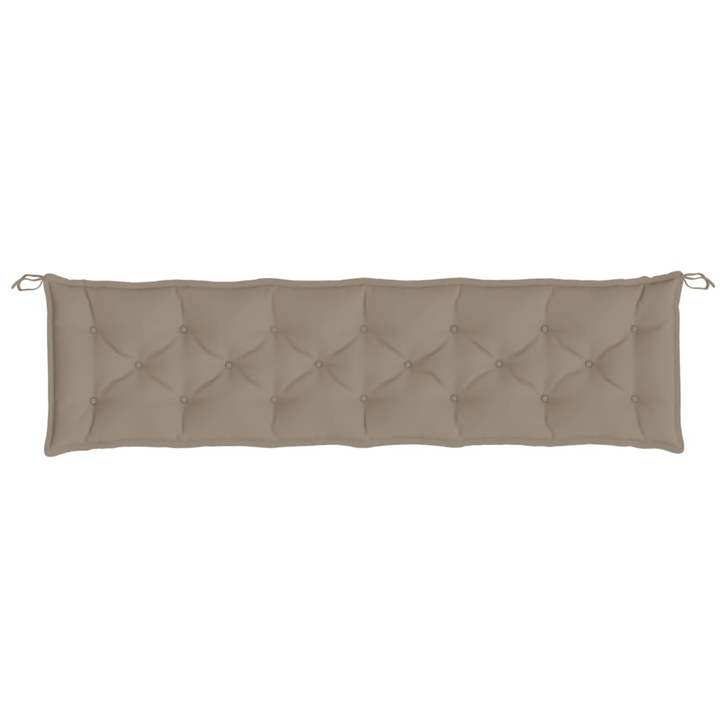 Tuinbankkussens 2 St 200X50X7 Cm Oxford Stof Taupe