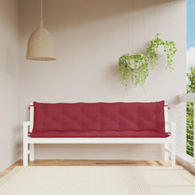 Tuinbankkussens 2 St 200X50X7 Cm Oxford Stof Wijnrood