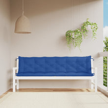 Tuinbankkussens 2 St 200X50X7 Cm Oxford Stof Blauw