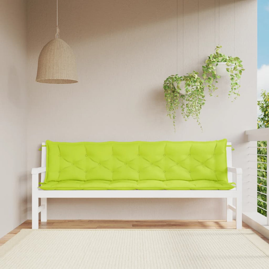 Tuinbankkussens 2 St 200X50X7 Cm Oxford Stof Heldergroen