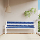 Tuinbankkussens 2 st 200x50x7 cm blauw wit gestreept