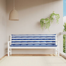 Tuinbankkussens Gestreept 00X50X7 Cm Stof En 200 cm Blauw en wit
