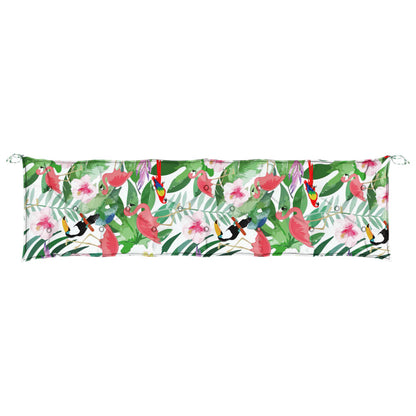Tuinbankkussens 00X50X7 Cm Stof Meerkleurig 200 cm Groen en roze