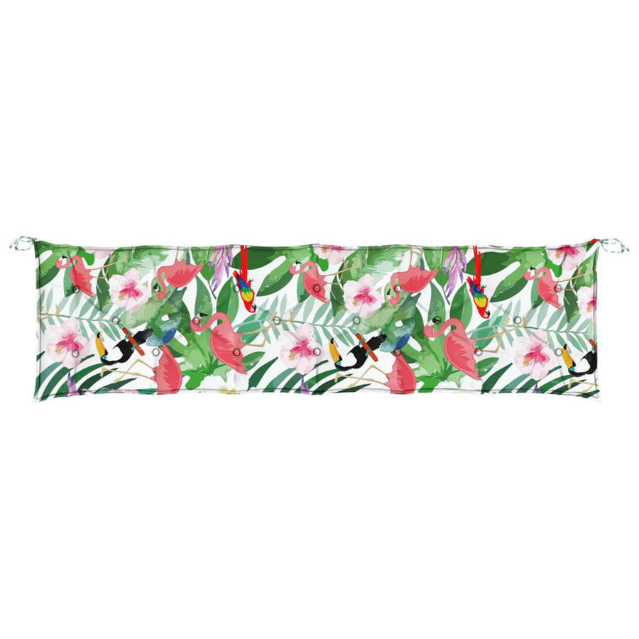 Tuinbankkussens 00X50X7 Cm Stof Meerkleurig 200 cm Groen en roze